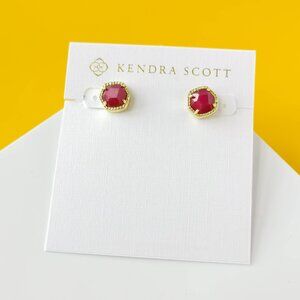 Davie Gold Raspberry Labradorite Stud Earrings by Kendra Scott